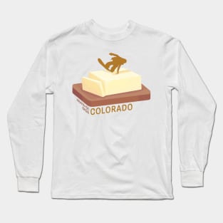 Snowboard Butter Carving | Arapahoe Basin Colorado Long Sleeve T-Shirt